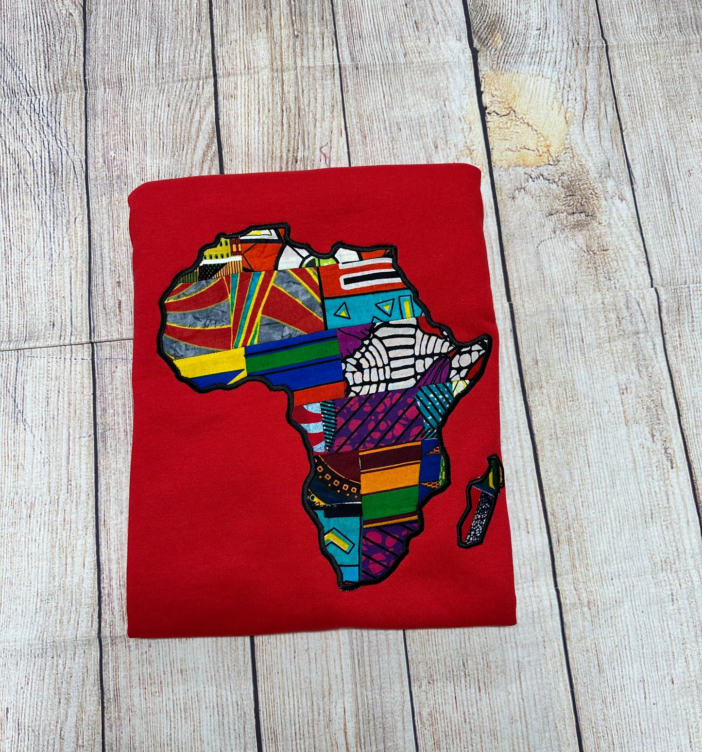 Africa Sweatshirt with fabric appliqué